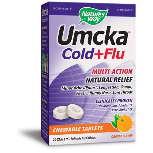 umcka cold+flu orng chew 20 Image 1