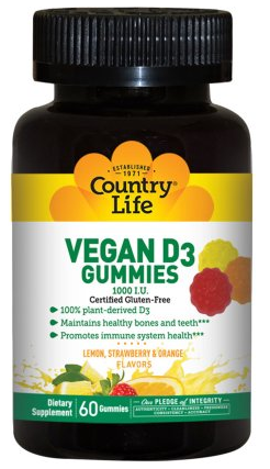 vegan d3 gummies 1000 iu 60gm Image 1