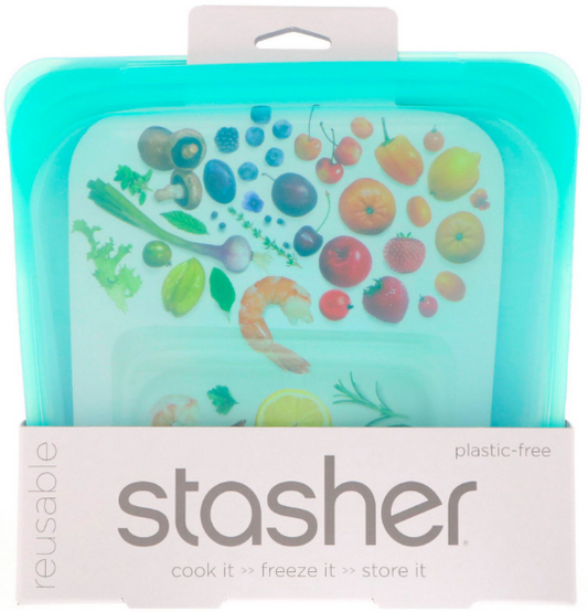 reusable sandwich bag aqua Image 1