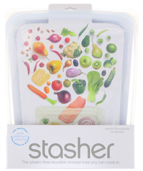 reusable storage bag 64oz clear Image 1
