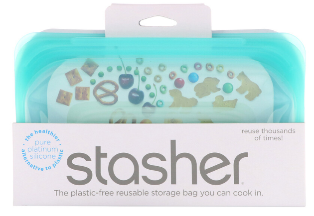 reusable snack bag aqua Image 1