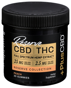 reserve cbd 25mg peach 30 gummy Image 1