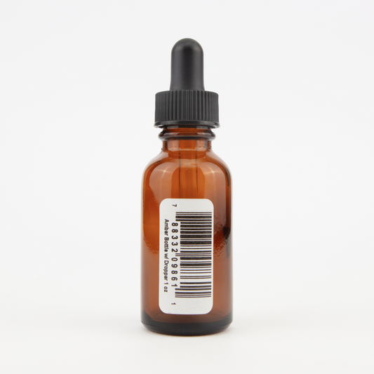 amber bottle w dropper 1oz Image 1