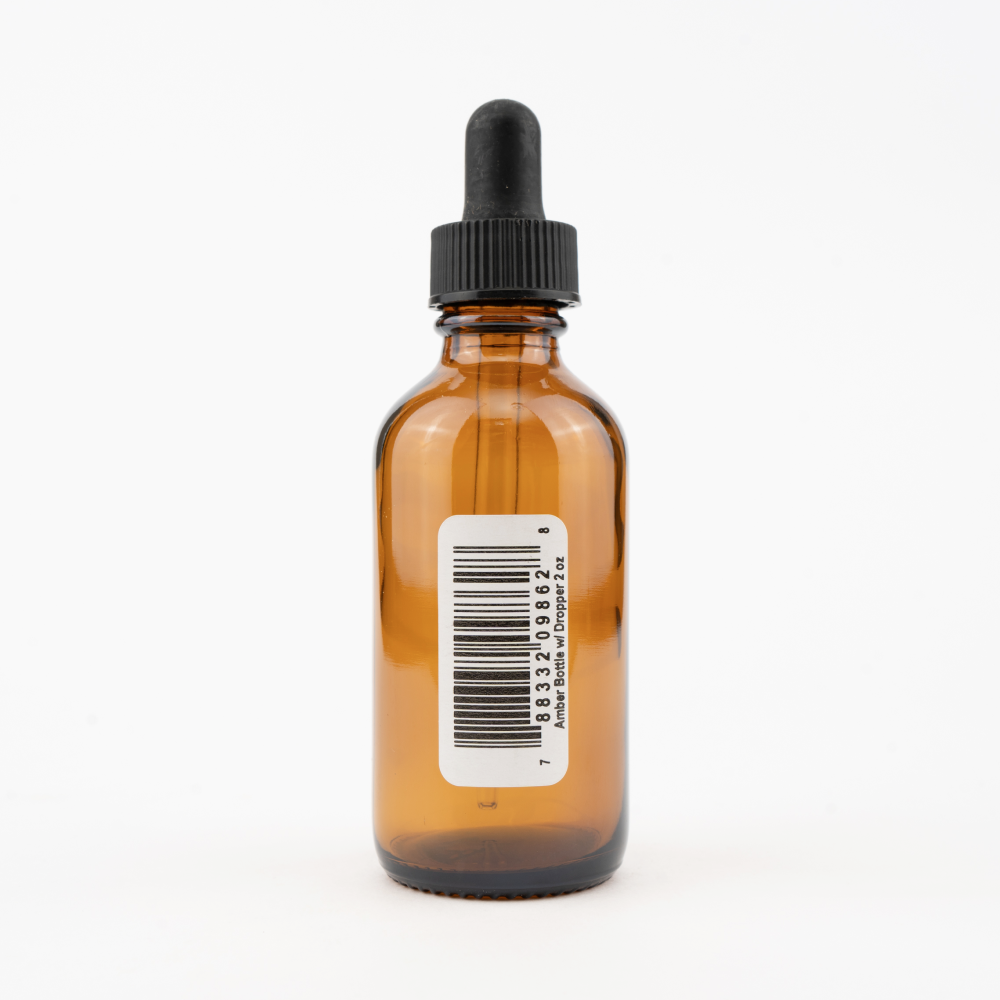 amber bottle w dropper 2oz Image 1