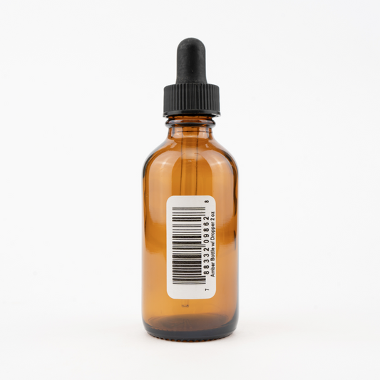 amber bottle w dropper 2oz Image 1